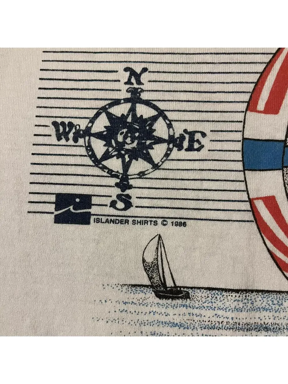 VTG 80s Jacksonville Travel Single Stitch White Graphic Tee
